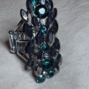 Paparazzi Silver and Green Leaf Ring